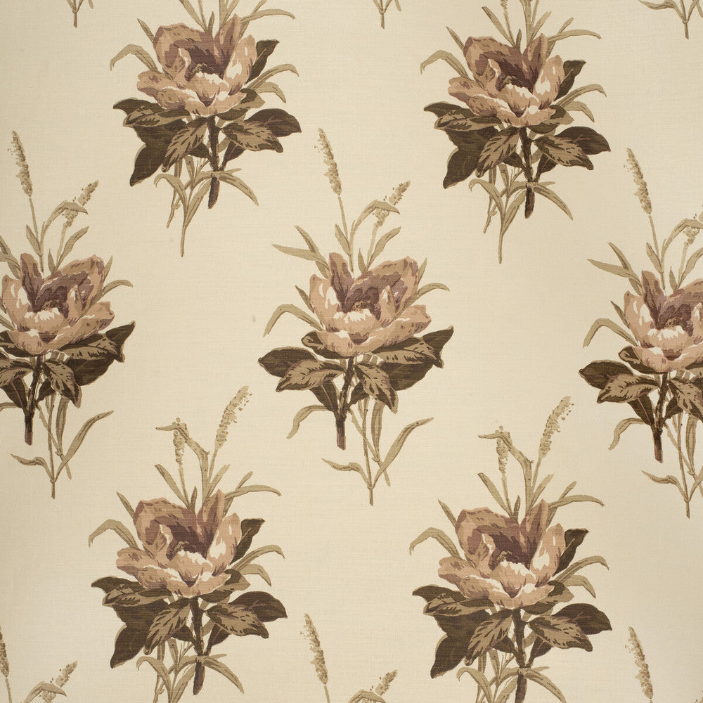 Melba Flower Plum/Ecru by Lee Jofa Designer Fabric PAOLO MOSCHINO FABRICS LINEN - 67%;COTTON - 33% United Kingdom HEAVY Horizontal: 16.14 and Vertical: 25.59 50 - Swanky Fabrics -