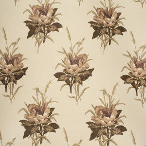 Melba Flower Plum/Ecru by Lee Jofa Designer Fabric