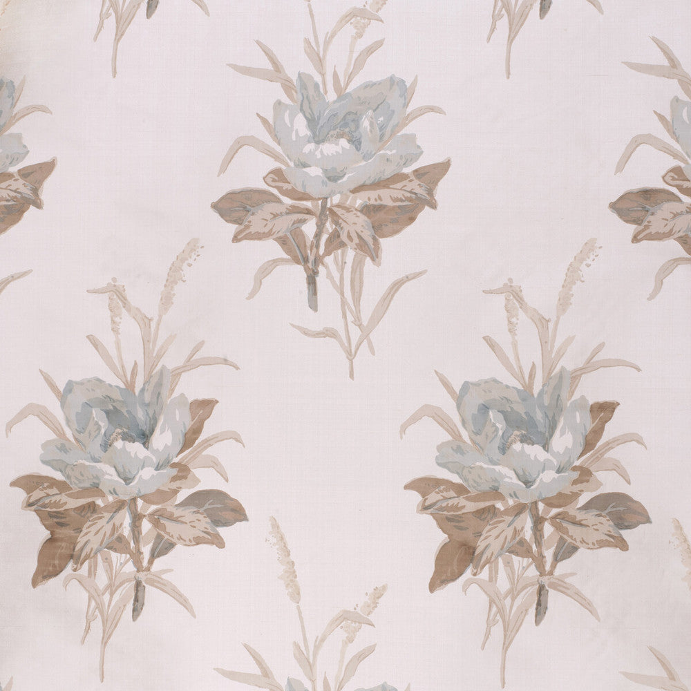 Melba Flower Lichen/Ecru by Lee Jofa Designer Fabric PAOLO MOSCHINO FABRICS LINEN - 67%;COTTON - 33% United Kingdom HEAVY Horizontal: 16.14 and Vertical: 25.59 50 - Swanky Fabrics -