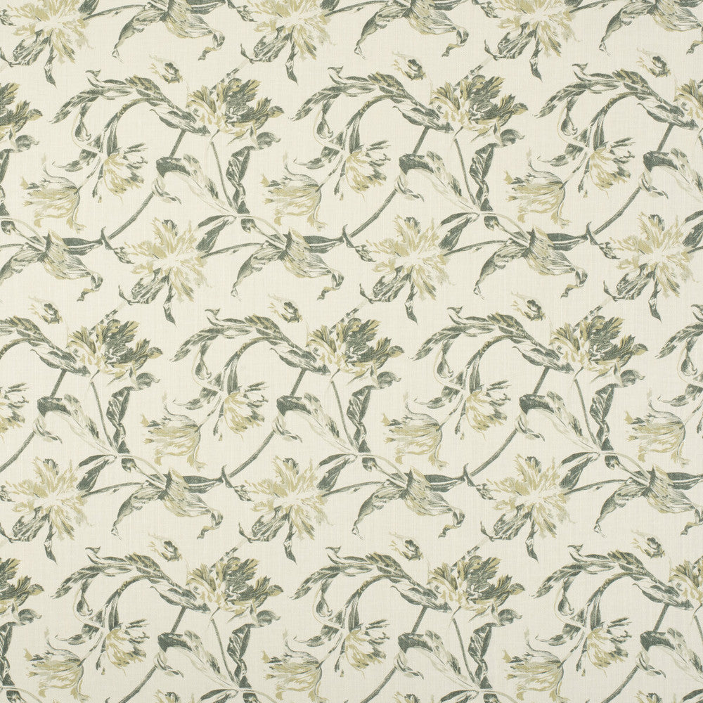 Russian Tulip Green by Lee Jofa Designer Fabric PAOLO MOSCHINO FABRICS LINEN - 67%;COTTON - 33% United Kingdom HEAVY Horizontal: 17.72 and Vertical: 9.06 53.94 - Swanky Fabrics -