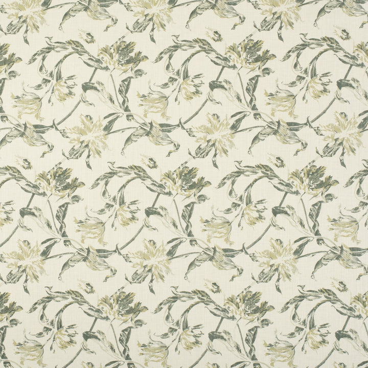 Russian Tulip Green by Lee Jofa Designer Fabric PAOLO MOSCHINO FABRICS LINEN - 67%;COTTON - 33% United Kingdom HEAVY Horizontal: 17.72 and Vertical: 9.06 53.94 - Swanky Fabrics -