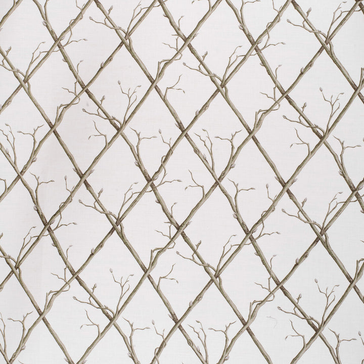 Twig Trellis Green/White by Lee Jofa Designer Fabric PAOLO MOSCHINO FABRICS LINEN - 67%;COTTON - 33% United Kingdom HEAVY Horizontal: 18.5 and Vertical: 18.5 53.94 - Swanky Fabrics -