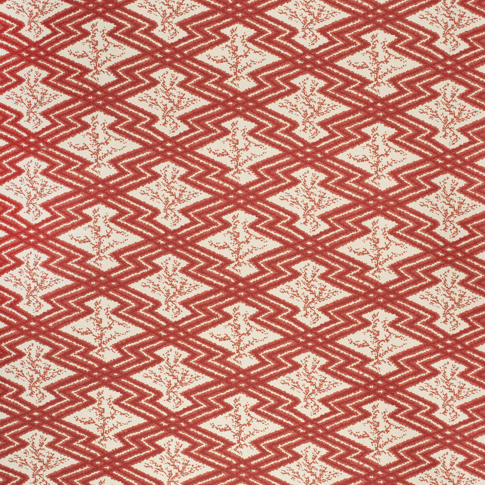 Via Krupp Red/Ecru by Lee Jofa Designer Fabric PAOLO MOSCHINO FABRICS LINEN - 67%;COTTON - 33% United Kingdom HEAVY Horizontal: 9.06 and Vertical: 6.3 53.94 - Swanky Fabrics -