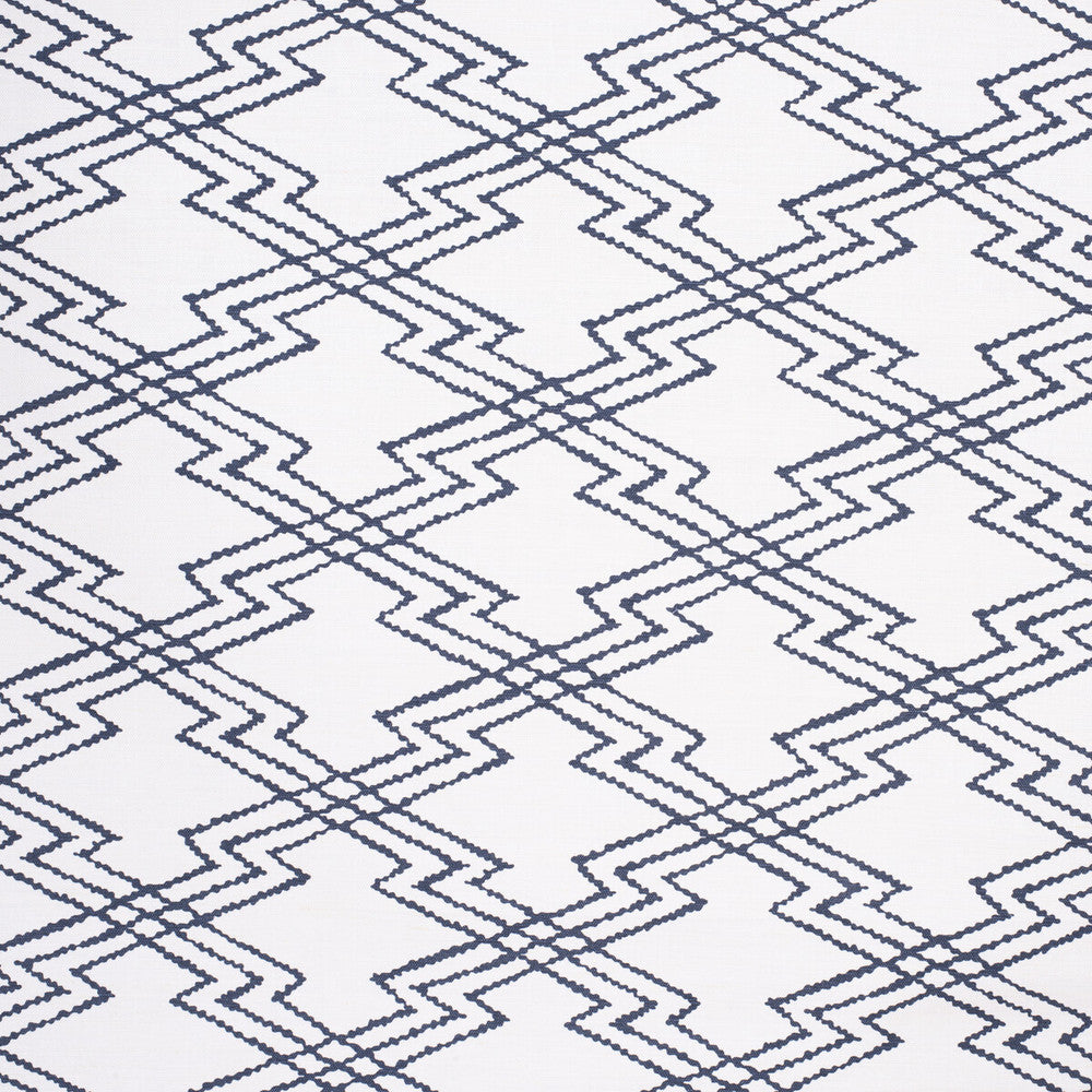 Via Krupp Bis Navy by Lee Jofa Designer Fabric PAOLO MOSCHINO FABRICS LINEN - 67%;COTTON - 33% United Kingdom HEAVY Horizontal: 9.06 and Vertical: 6.3 53.94 - Swanky Fabrics -