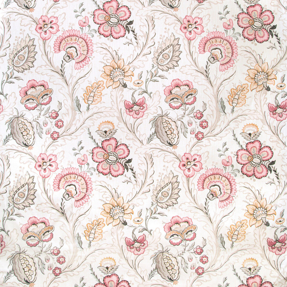 Wimberly Print Blush/Stone by Lee Jofa Designer Fabric AVONDALE LINEN - 100% United Kingdom MEDIUM Horizontal: 27 and Vertical: 26.67 54 - Swanky Fabrics -