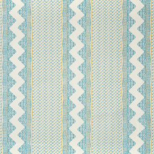Whitaker Print Ocean/Gold by Lee Jofa Designer Fabric