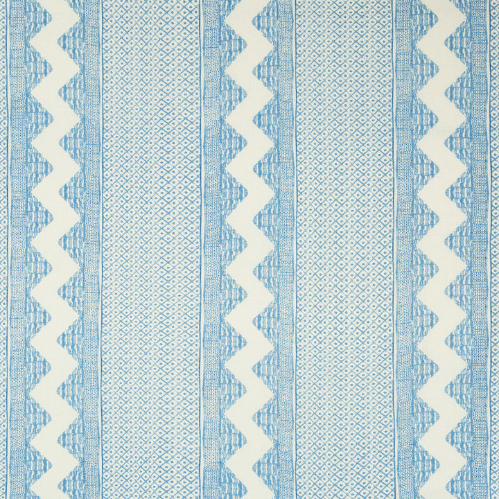 Whitaker Print Sky/Delft by Lee Jofa Designer Fabric AVONDALE LINEN - 100% India Horizontal: 26.5 and Vertical: 3.35 53 - Swanky Fabrics -