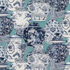 Pandan Print Aqua/Blue by Lee Jofa Designer Fabric