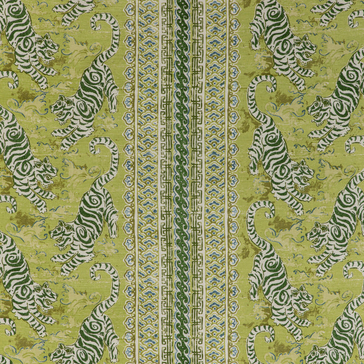 Bongol Print Kiwi by Lee Jofa Designer Fabric MINDORO LINEN - 44%;COTTON - 35%;RAYON - 21% India Horizontal: 26.5 and Vertical: 27.56 52.95 - Swanky Fabrics -