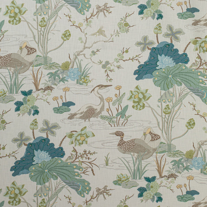 Luzon Print Jade by Lee Jofa Designer Fabric MINDORO VISCOSE - 82%;LINEN - 18% United Kingdom MEDIUM Horizontal: 27 and Vertical: 41 54 - Swanky Fabrics -