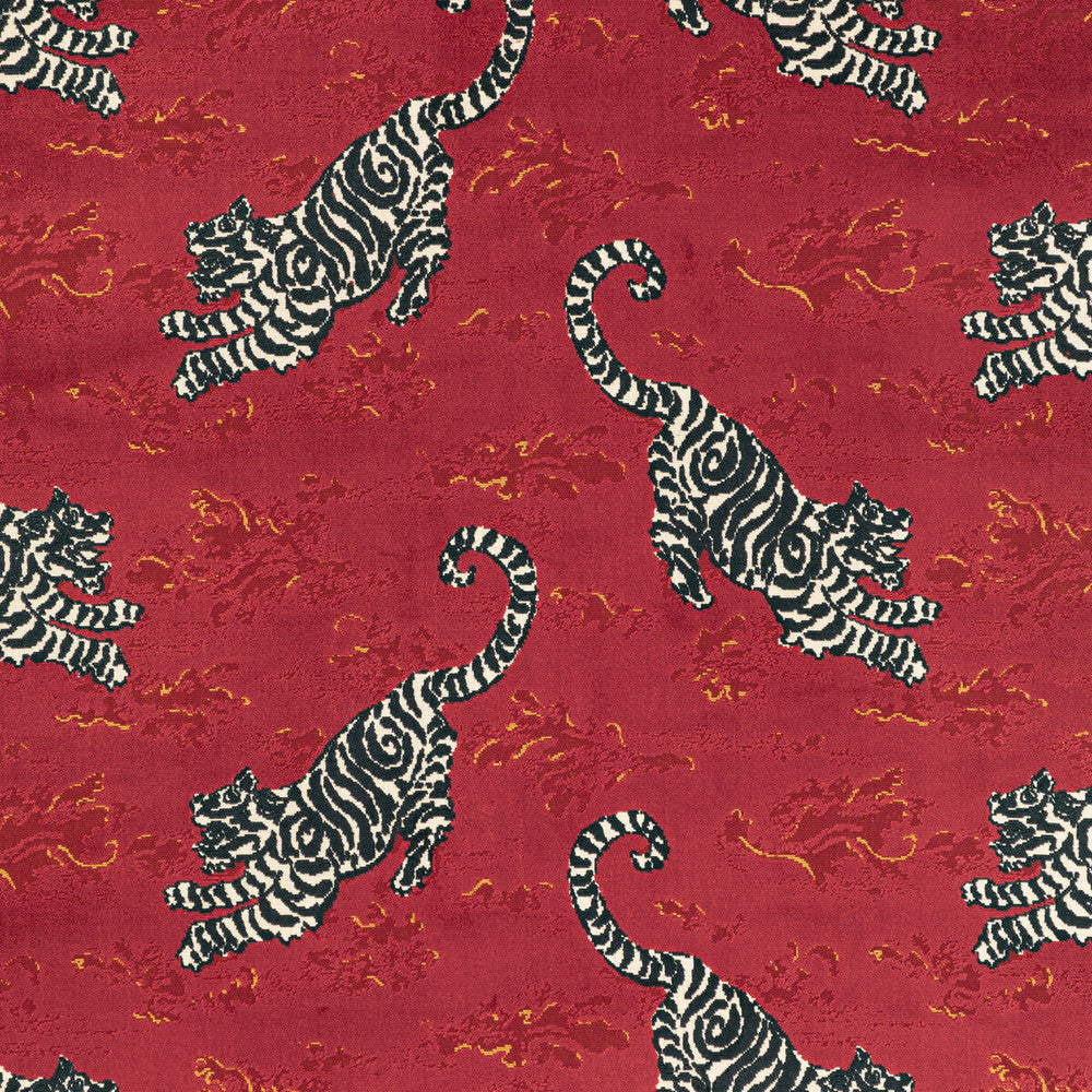 Bongol Velvet Crimson by Lee Jofa Designer Fabric MINDORO VISCOSE - 76%;POLYESTER - 24% India HEAVY Horizontal: 26.36 and Vertical: 18.1 55.09 - Swanky Fabrics -