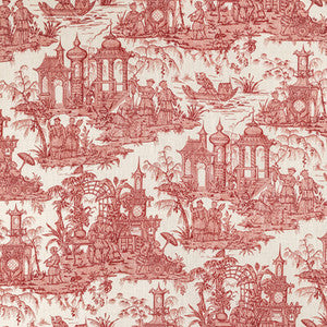Pagoda Toile Garnet by Lee Jofa Designer Fabric