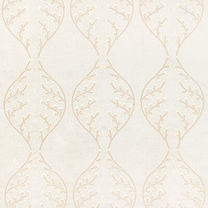 Lillie Embroidery Ivory by Lee Jofa Designer Fabric