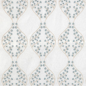 Lillie Sheer Ivory/Blue by Lee Jofa Designer Fabric