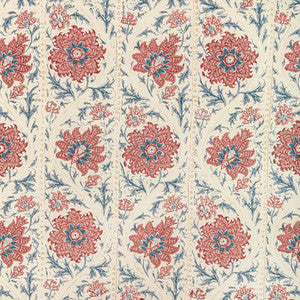 Calico Vine Blue Red by Lee Jofa Designer Fabric