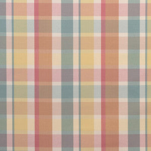 Fisher Plaid Melon/Aqua 2023107.3524.0 By Lee Jofa Designer Fabric