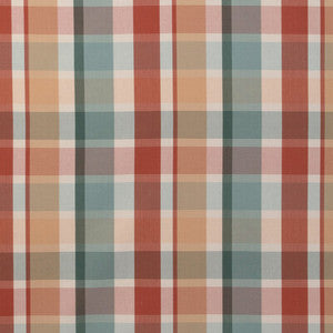 Fisher Plaid Teal/Spice 2023107.519.0 By Lee Jofa Designer Fabric