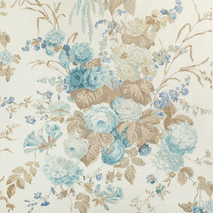 Floral Bouquet Aqua/Dune 2023120.635.0 By Lee Jofa Designer Fabric