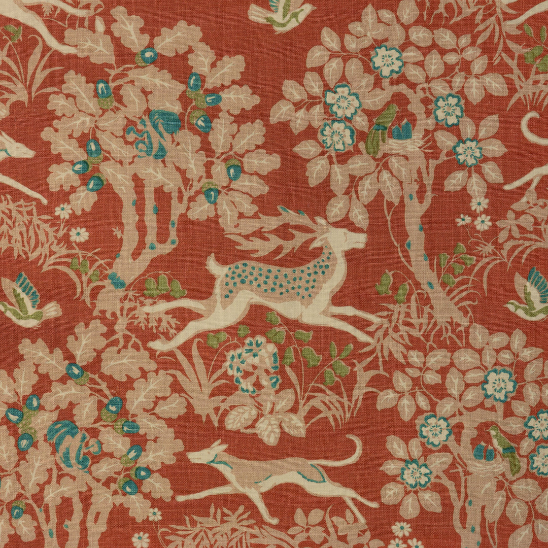 Mille Fleur Print - Brick 2023122.24.0 by Lee Jofa Designer Fabric
