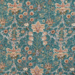 Kerman Print Teal/Rose 2023123.913.0 By Lee Jofa Designer Fabric