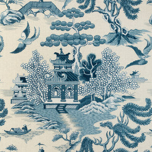 Willow Lake Print Teal 2023128.1613.0 By Lee Jofa Designer Fabric