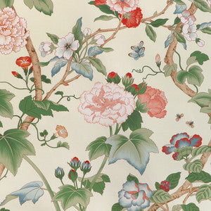 Gardenia Print Red/Green 2023143.319.0 By Lee Jofa Designer Fabric