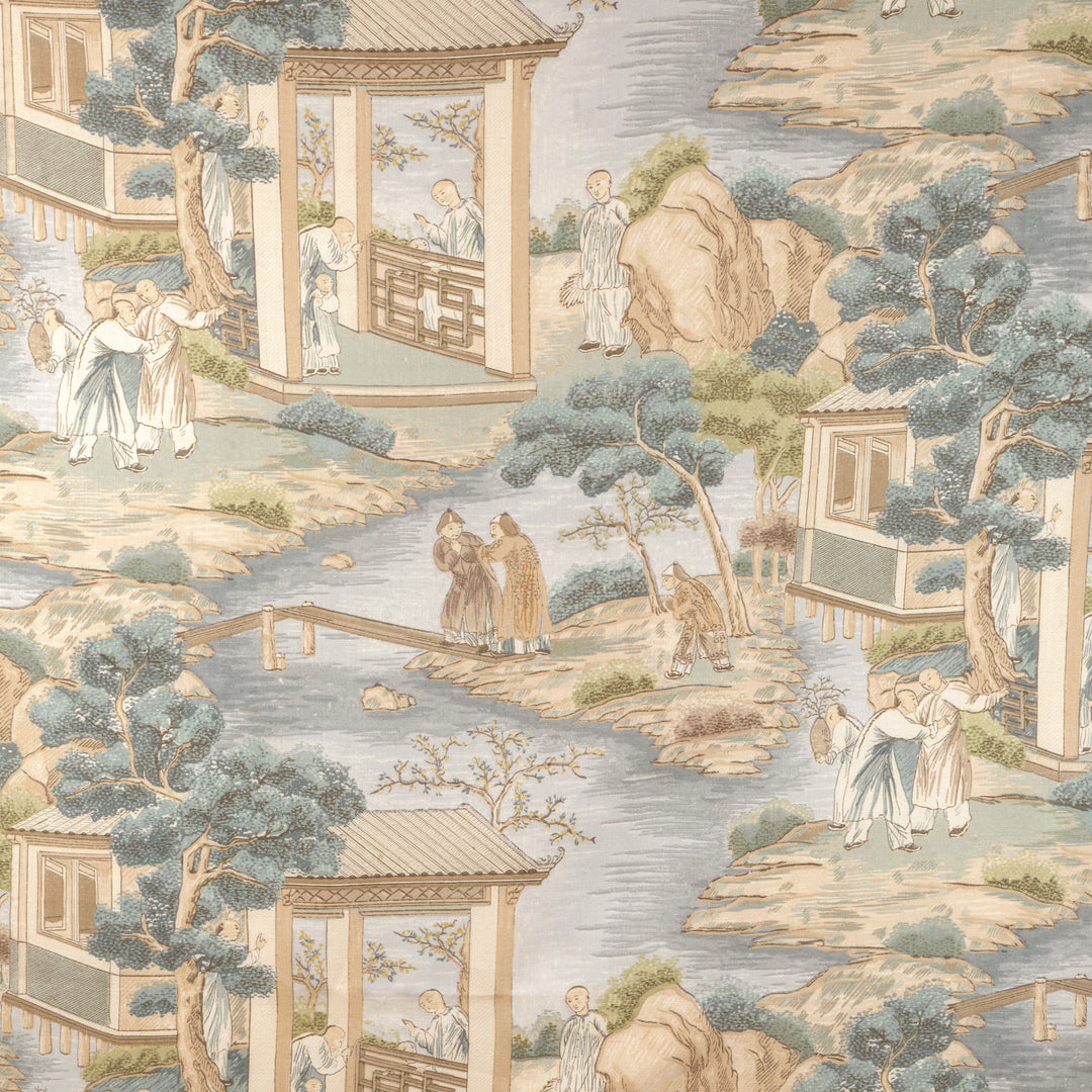Tarim River Print - Aqua 2025108.355.0 by Lee Jofa Designer Fabric