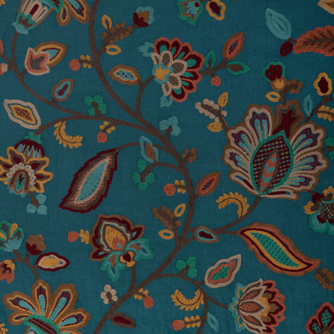 Westfield Emb - Teal/Ochre 2025140.354.0 by Lee Jofa Designer Fabric