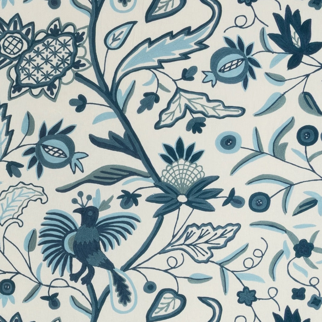 Folkland Emb - Indigo 2025144.51.0 by Lee Jofa Designer Fabric