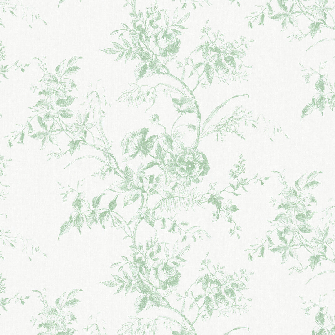 Tea Rose Toile - Leaf 2026103.30.0 by Lee Jofa Designer Fabric