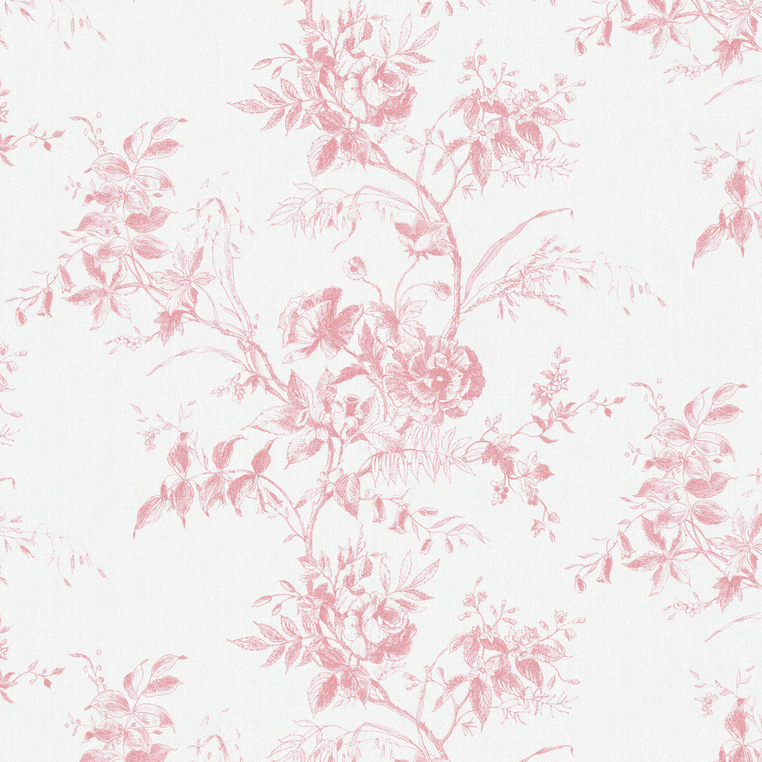Tea Rose Toile - Rose 2026103.707.0 by Lee Jofa Designer Fabric