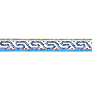 Bosphorus Border Peacock 5006720 by Schumacher Designer Wallpaper