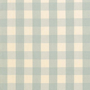 Camden Cotton Check Aqua 63037 by Schumacher Designer Fabric