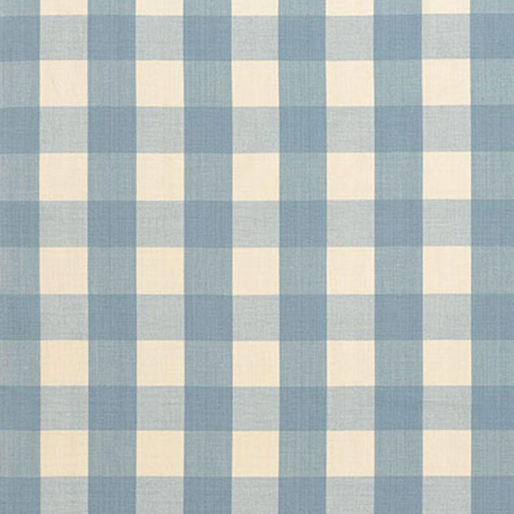Camden Cotton Check Chambray 63038 by Schumacher Designer Fabric Revisits Of Popular Patterns 3.0" - Swanky Fabrics -