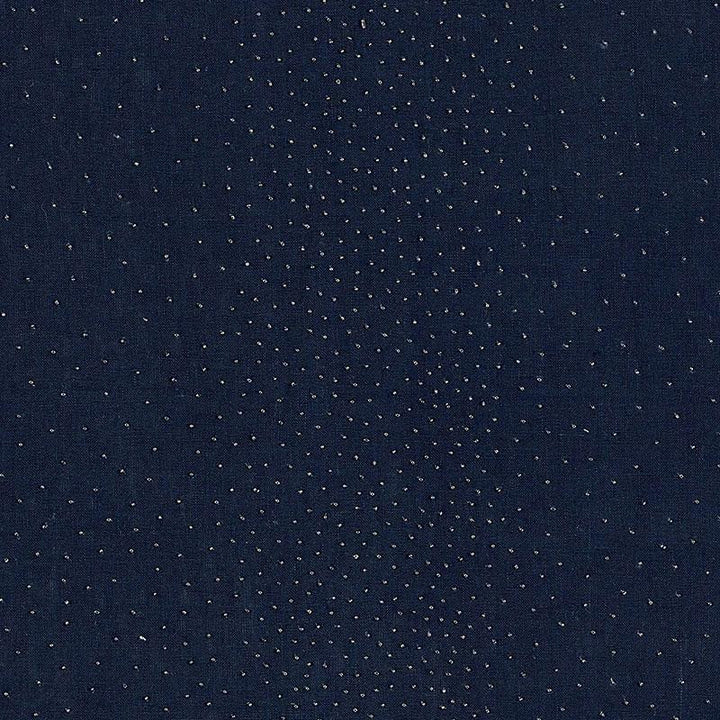 Northern Lights Midnight 69952 by Schumacher Designer Fabric Understated Luxury 18.5" - Swanky Fabrics -