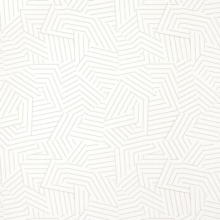 Deconstructed Stripe Greige 5007970 by Schumacher Designer Wallpaper Miles Redd 13.5" - Swanky Fabrics -