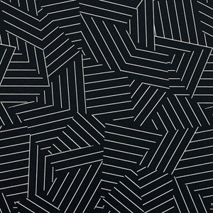 Deconstructed Stripe Ivory On Black 5007974 by Schumacher Designer Wallpaper