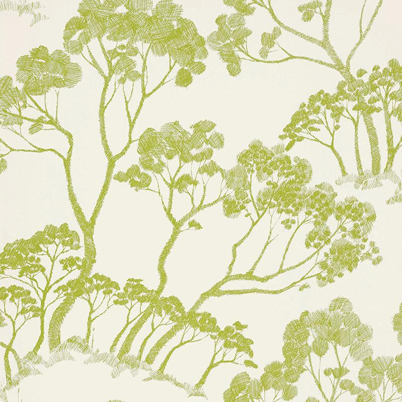 Timber ! Leaf 5007981 by Schumacher Designer Wallpaper Drawn From Nature 27.0" - Swanky Fabrics -