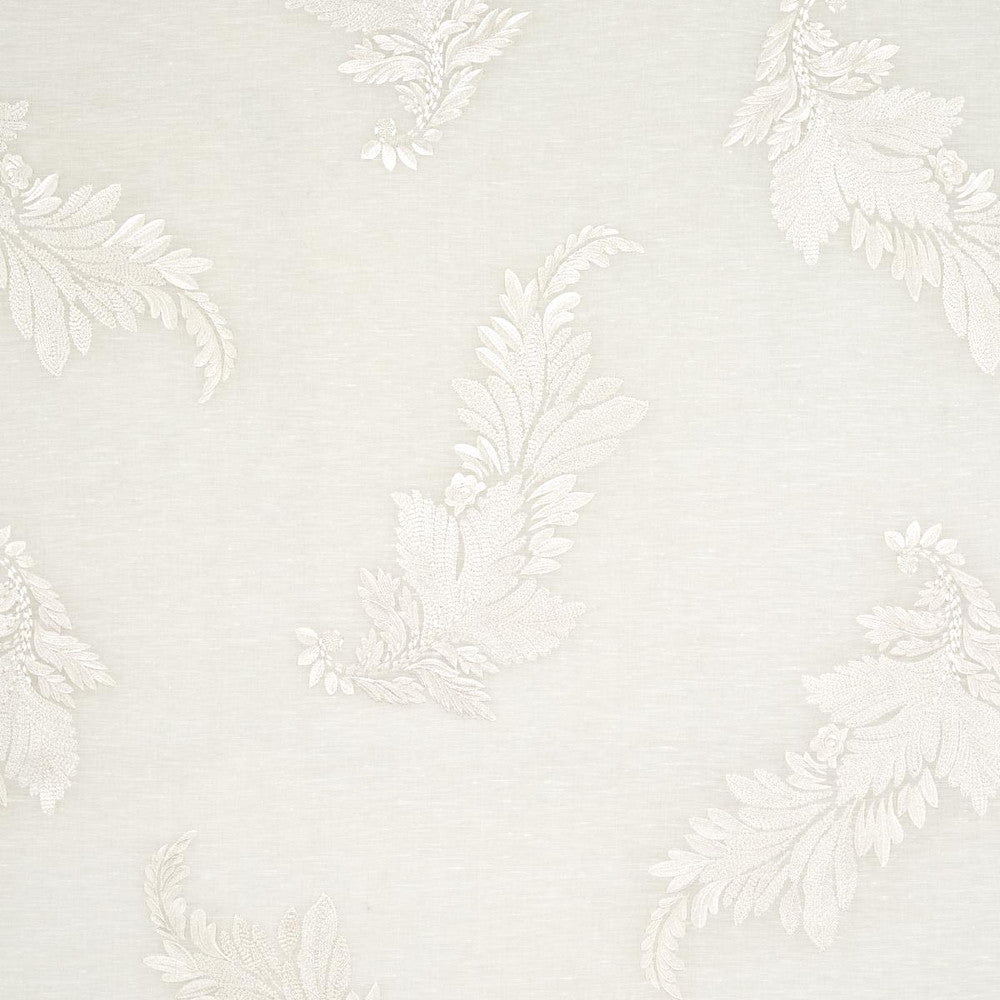 Contessa Embroidered Sheer Ivory 67710 by Schumacher Designer Fabric Essentials: Sheers & Casements 26.38" - Swanky Fabrics -