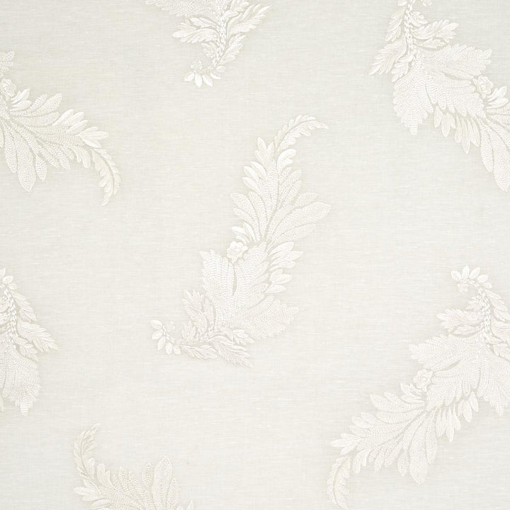 Contessa Embroidered Sheer Ivory 67710 by Schumacher Designer Fabric Essentials: Sheers & Casements 26.38" - Swanky Fabrics -