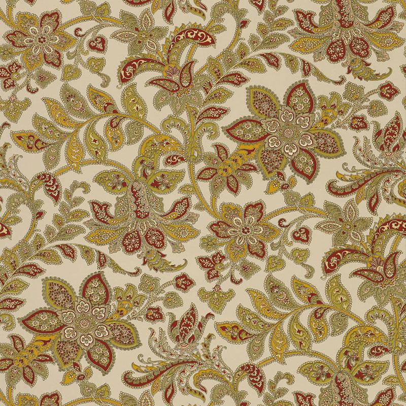 Corsini Paisley Patina 5004071 by Schumacher Designer Wallpaper Perennial Favorites 13.5" - Swanky Fabrics -