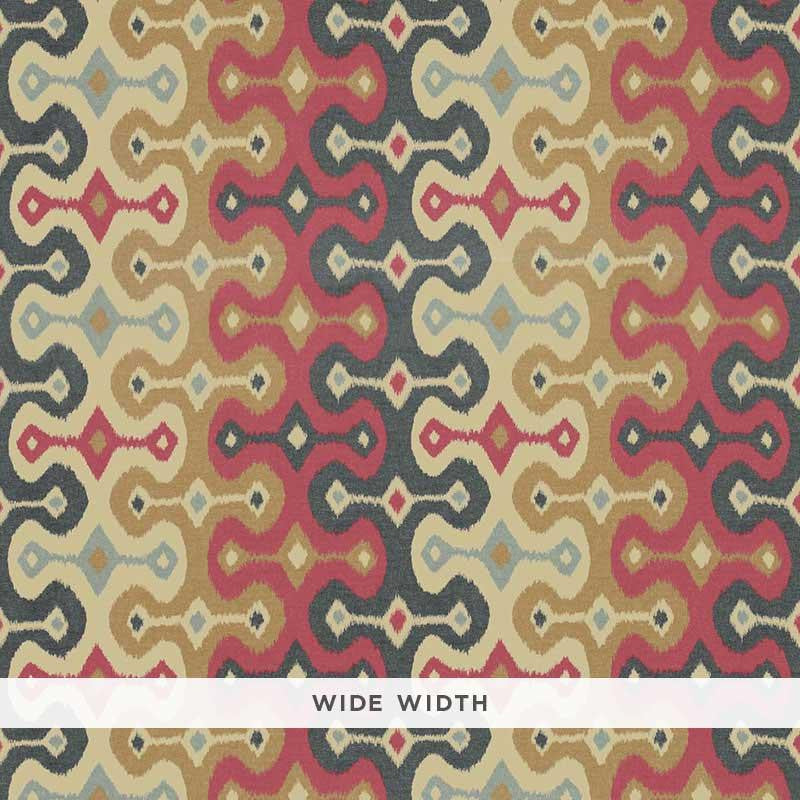 Darya Ikat Sidewall Spice 5006651 by Schumacher Designer Wallpaper Martyn Lawrence Bullard 25.5" - Swanky Fabrics -