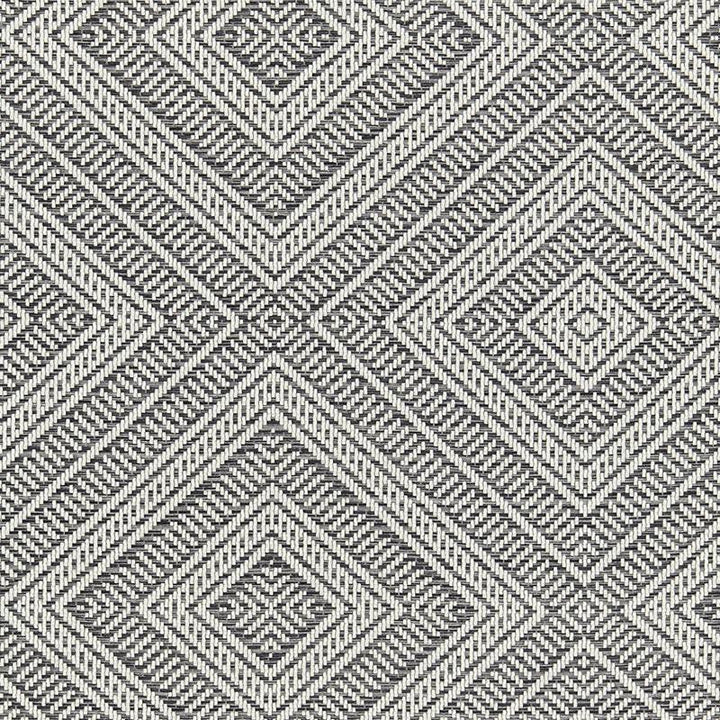 Tortola Indoor/Outdoor Oxford Grey 62844 by Schumacher Designer Fabric Cote D'Azur 14.5" - Swanky Fabrics -