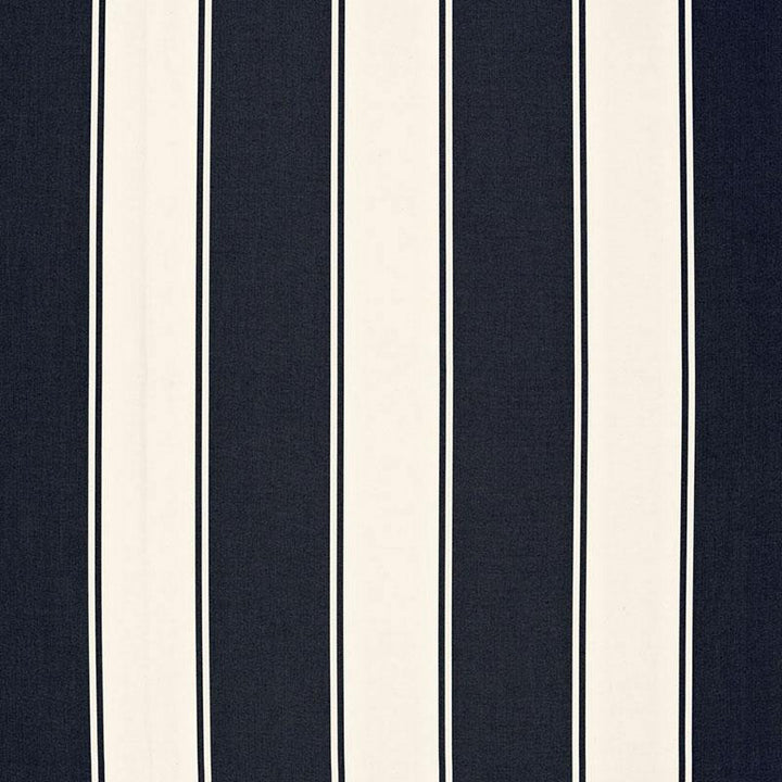 Cannes Awning Stripe Denim 65892 by Schumacher Designer Fabric Cote D'Azur 9.0" - Swanky Fabrics -