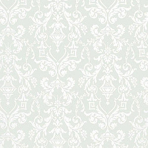 Lido Damask Haze 5004482 by Schumacher Designer Wallpaper