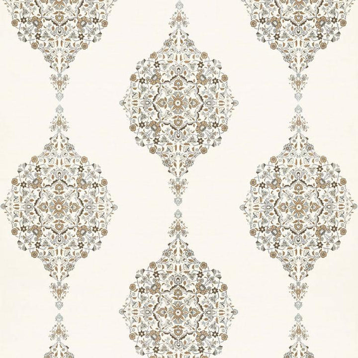 Mehndi Linen Print Flax 175320 by Schumacher Designer Fabric Au Naturel 2 17.5" - Swanky Fabrics -