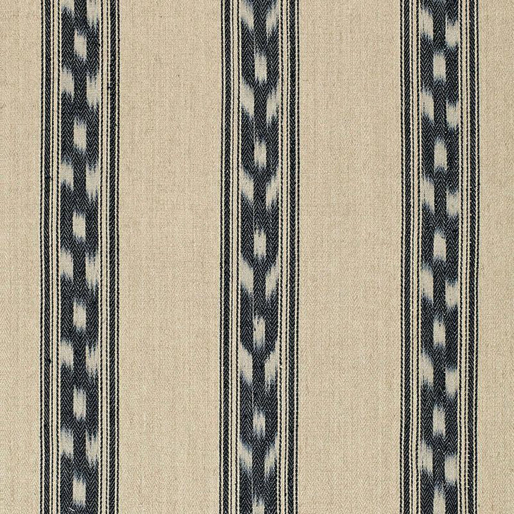 Mojave Ikat Stripe Ebony 67510 by Schumacher Designer Fabric Ikat Collection 9.0" - Swanky Fabrics -