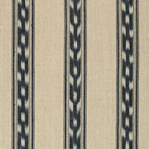 Mojave Ikat Stripe Ebony 67510 by Schumacher Designer Fabric