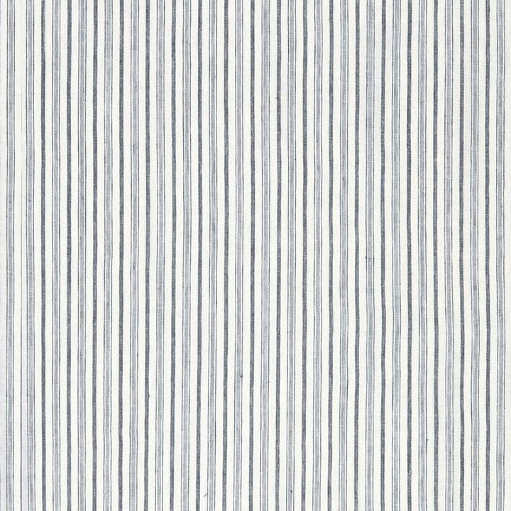 Muir Linen Sheer Denim 67220 by Schumacher Designer Fabric Au Naturel 1.25" - Swanky Fabrics -