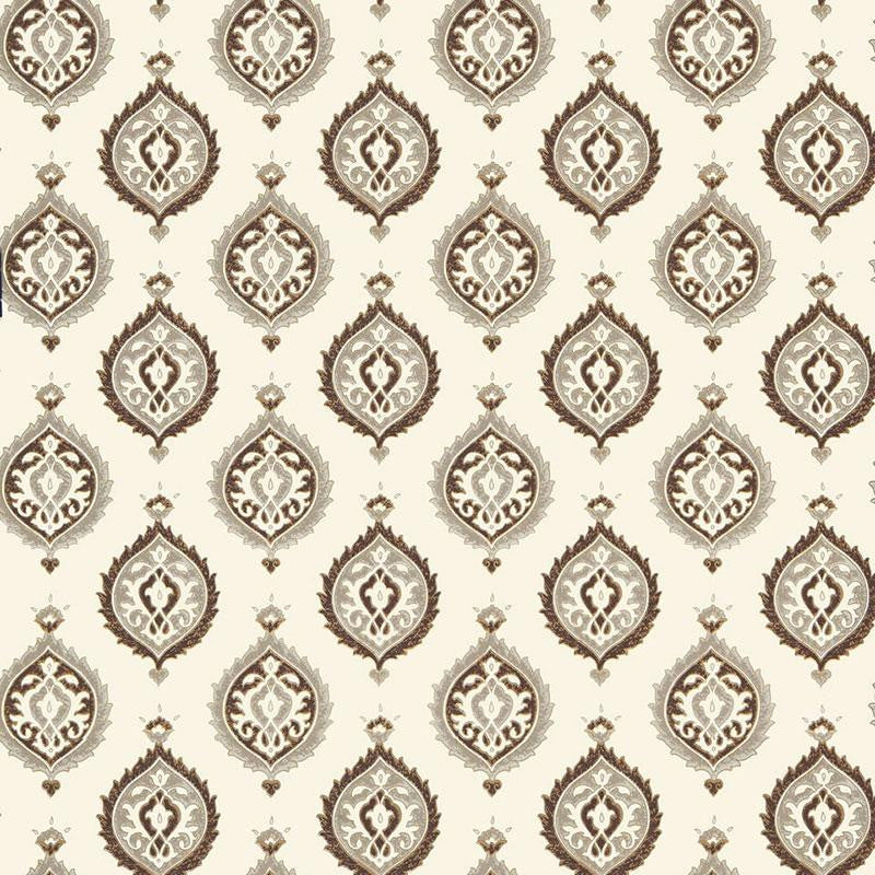 Samovar Sepia 5006681 by Schumacher Designer Wallpaper Martyn Lawrence Bullard 6.75" - Swanky Fabrics -